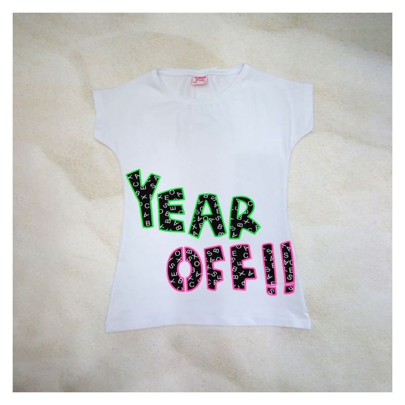 Majica za djevojčice Year Off bijela Cijena