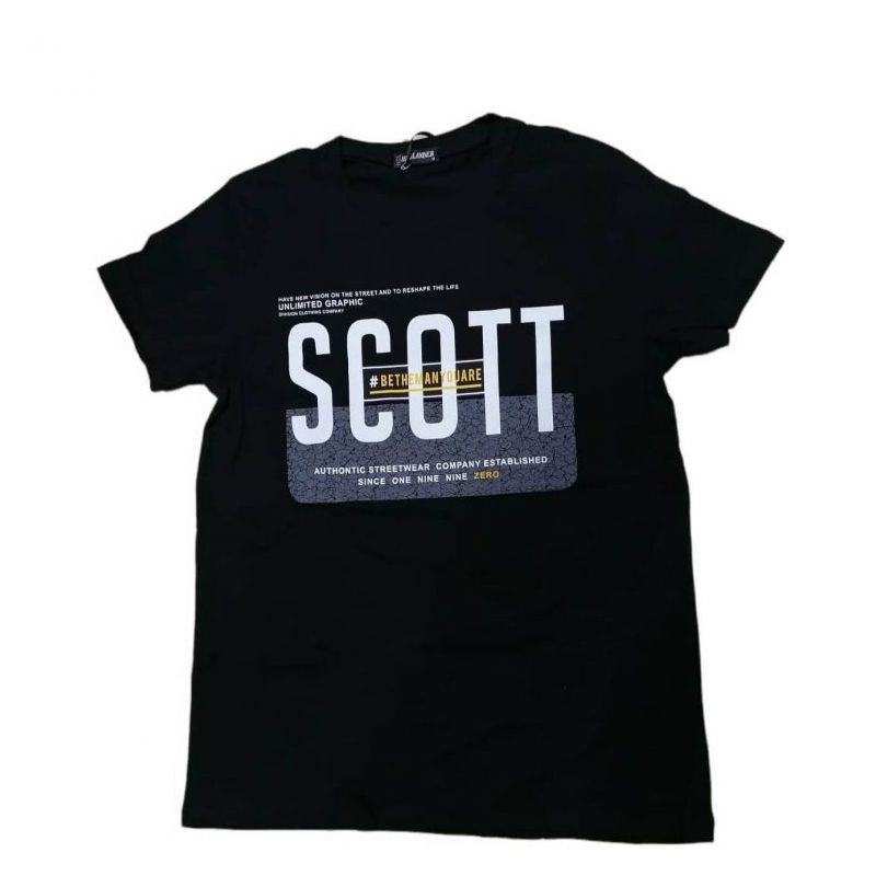 Muška pamučna majica Scott crna Cijena