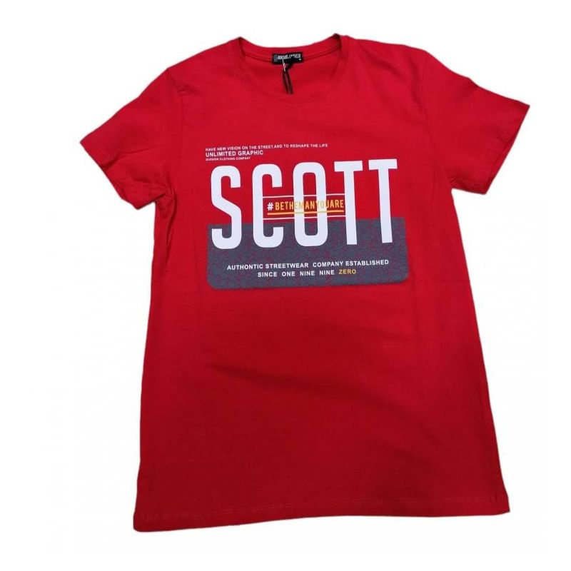 Muška pamučna majica Scott crvena Cijena