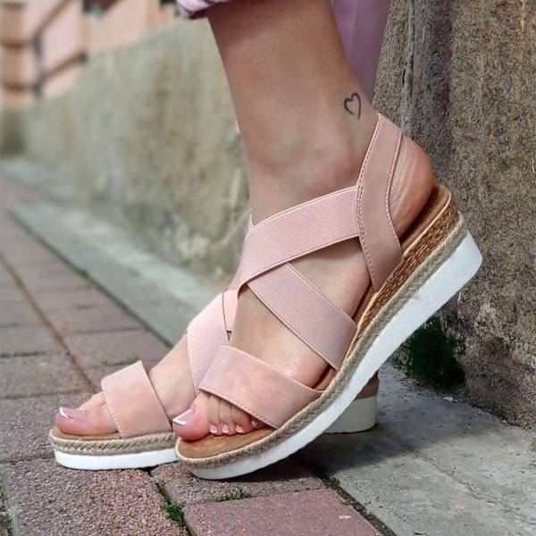 Sandale platforma roze Cijena