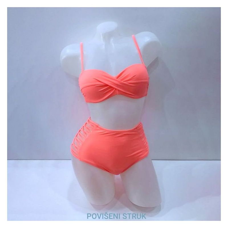 Trodijelni kupaći kostim Life beach style narančasti Cijena