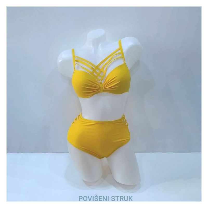 Trodijelni kupaći kostim Life beach style žuti Cijena