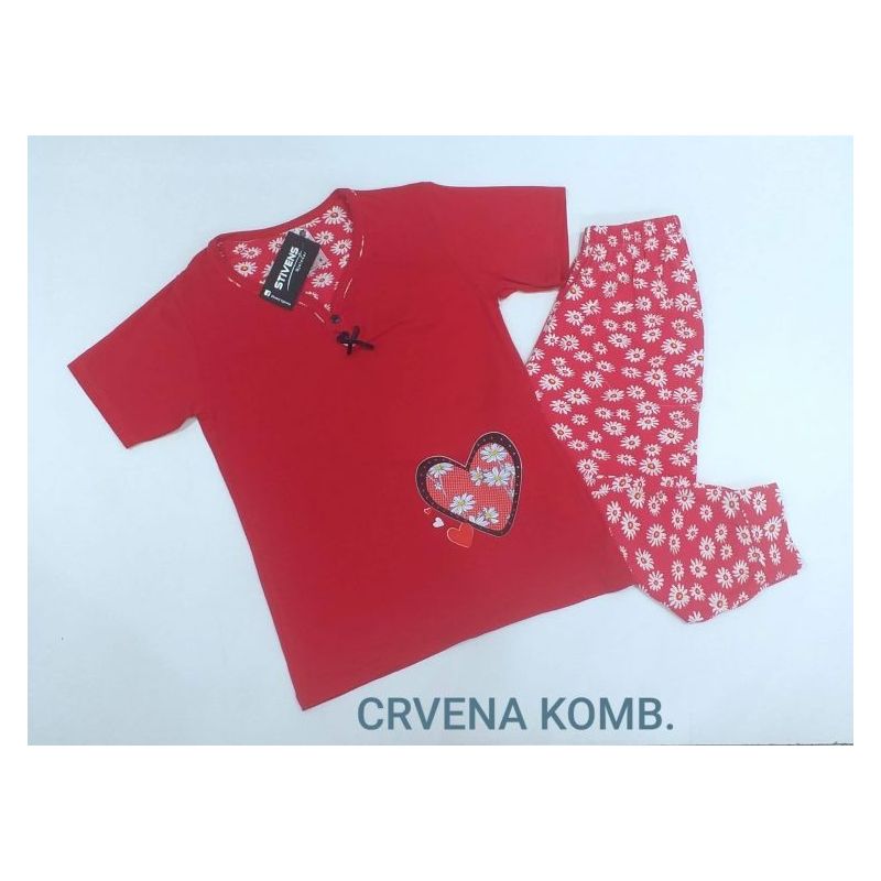 Ženska pidžama Baray crvena Cijena