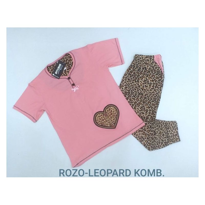 Ženska pidžama Baray rozo-leopard Cijena