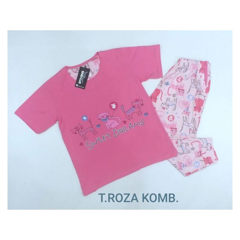 Ženska pidžama Baray tamno roza