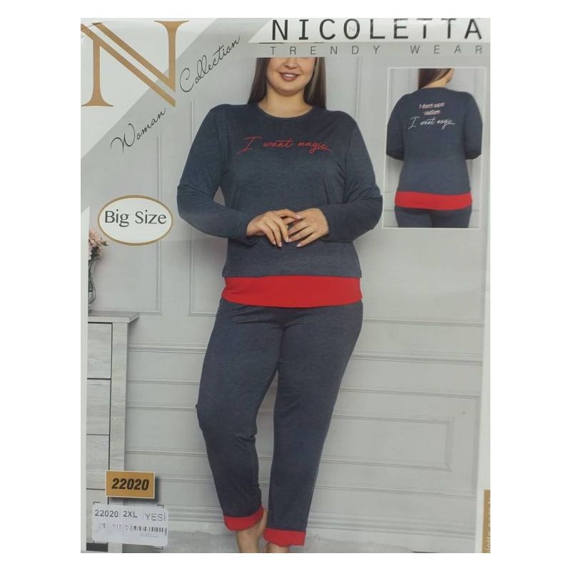 Ženska pidžama Nicoletta Big size Cijena