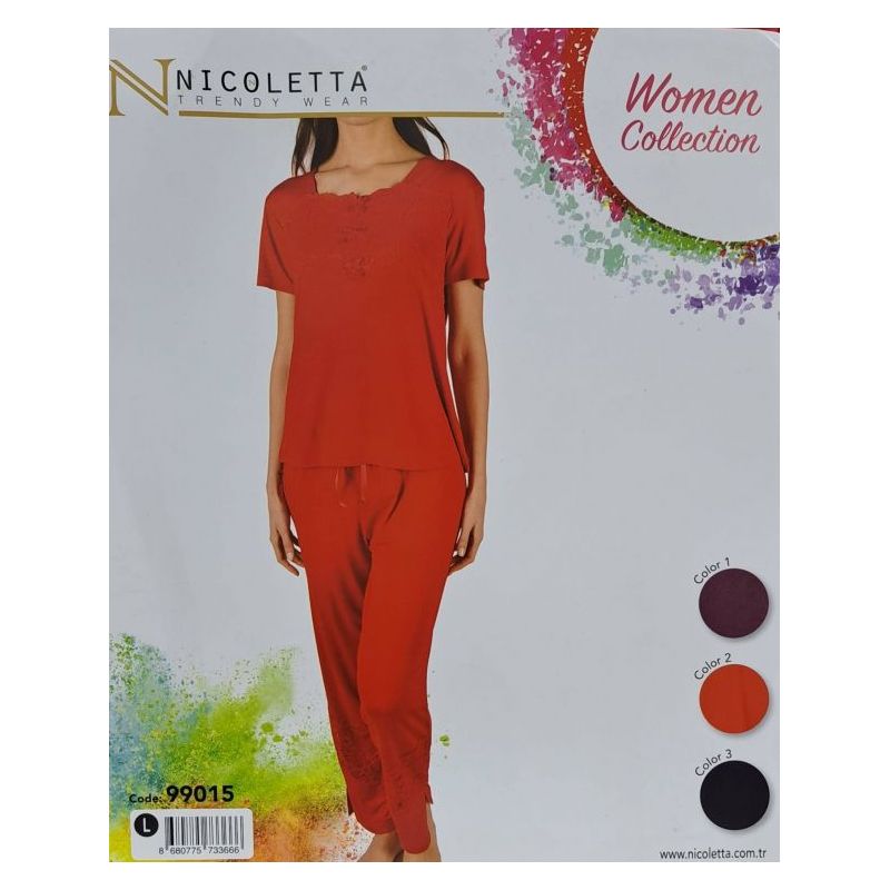 Ženska pidžama Nicoletta crvena Cijena