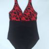Jednodijelni kupaći kostim Katia crno-crveni