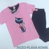 Ženska pidžama Baray rozo-plava