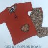 Ženska pidžama Baray cigla-leopard