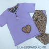 Ženska pidžama Baray lila-leopard