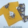 Ženska pidžama Baray žuto-plava