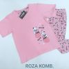 Ženska pidžama Baray roza panda