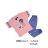 Ženska pidžama Boyraz breskva plava